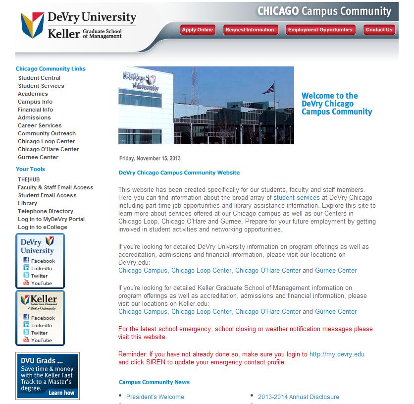 DeVry Insitute of Technology : Chicago